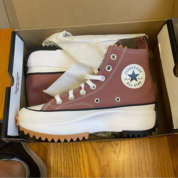 NWT Converse Run Star Hike Platform in saddle high top Chuck Taylor - Picture 3 of 11